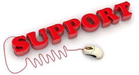 Support text with computer mouse 库存插图