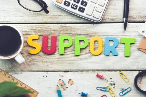 Support text Stock Photos