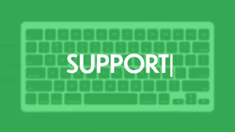 Support title. Modern flat web template with keyboard template on gray Video stock 205149272