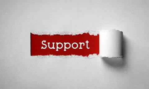 Support - torn paper strip concept イラスト素材
