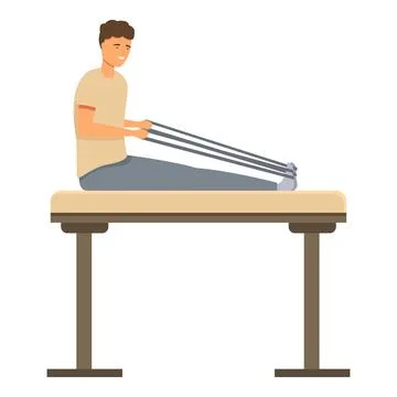 Support training program icon cartoon vector. Working exercise Stock Illustration