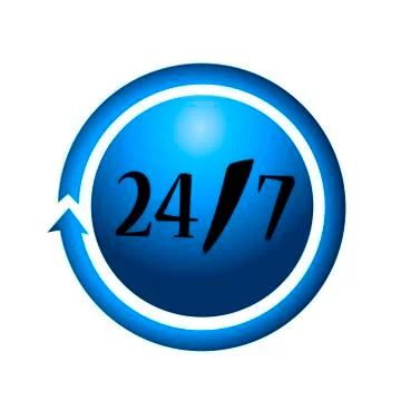Support twenty-four hours Illustrazione stock