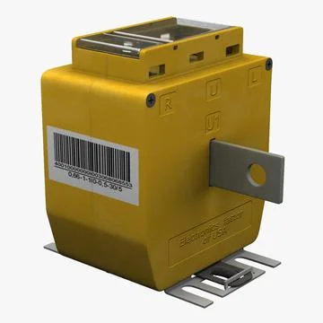 Support Type Current Transformer Yellow 3D Model