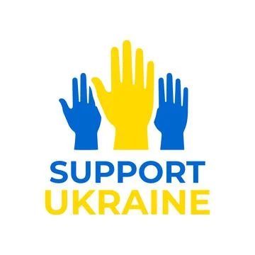 Support ukraine vector design Stock Illustration