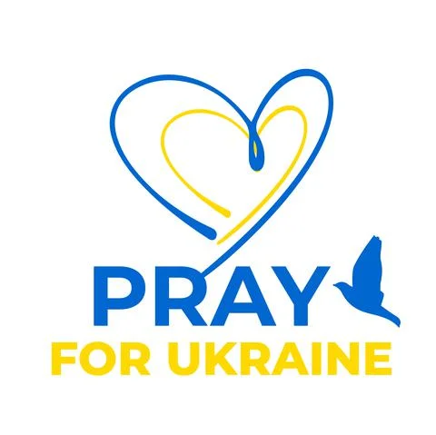 Support ukraine vector design ,pray for ukraine Stock Illustration