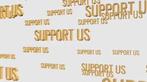 SUPPORT US Text Animation. Stock Footage 315886063