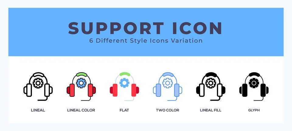Support vector icons designed. icon symbol set. Stock Illustration
