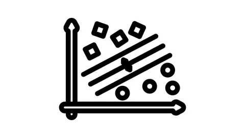 Support vector machine learning line icon animation Video stock 326751865