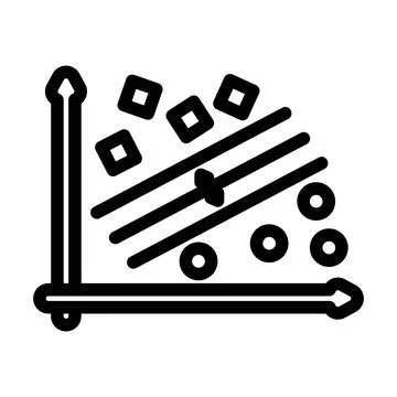 Support vector machine learning line icon vector illustration イラスト素材