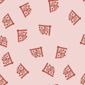 Support vector machine learning line vector seamless pattern 库存插图