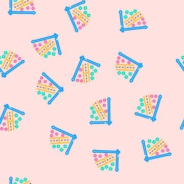 Support vector machine learning vector seamless pattern Illustrazione stock