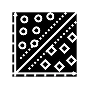 Support vector machine svm glyph icon vector illustration 库存插图