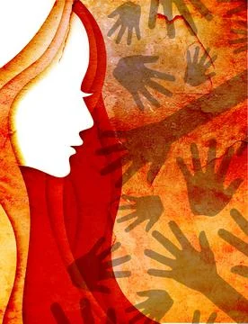 Support a woman Stock Illustration