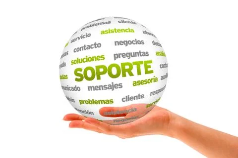 Support word sphere (in spanish) 스톡 일러스트