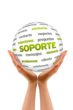 Support word sphere (in spanish) 스톡 일러스트