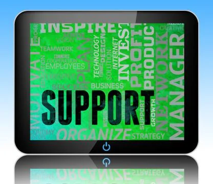 Support Words Indicate Help Support 3d Illustration Stock Illustration