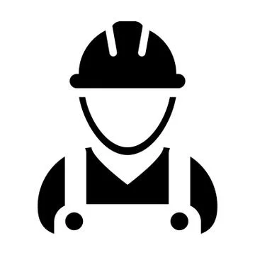 Support worker icon vector male construction service person profile avatar イラスト素材