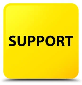Support yellow square button Stock Illustration