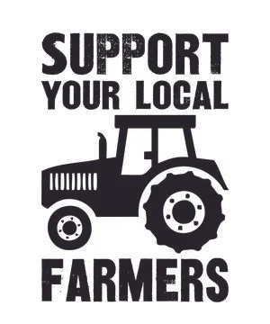 Support Your Local Farmers Stock Illustration