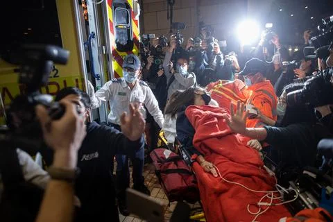 Supporters react to judge decision, Hong Kong, China - 04 Mar 2021 Stockfoto's