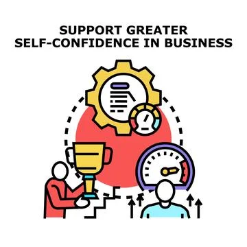 Supporting business growth and developing self confidence concept Stock Illustration