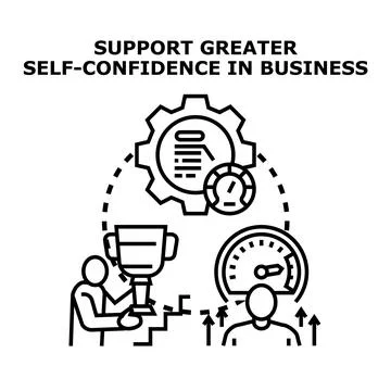 Supporting business growth and developing self confidence concept Stock Illustration