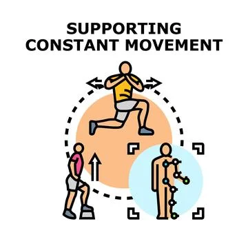 Supporting constant physical movement and body health Illustration