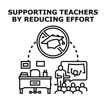 Supporting educators by reducing effort and increasing efficiency Stock Illustration