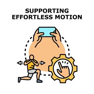 Supporting effortless digital motion and movement control Stock Illustration