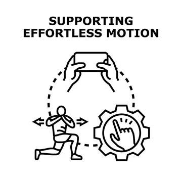 Supporting effortless digital motion and movement control Stock Illustration