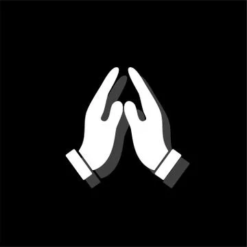 Supporting hands icon flat Stock Illustration