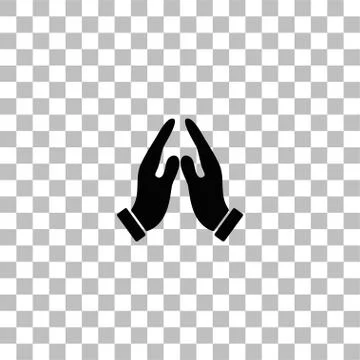 Supporting hands icon flat Stock Illustration