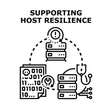 Supporting host resilience and system recovery processes Stock Illustration