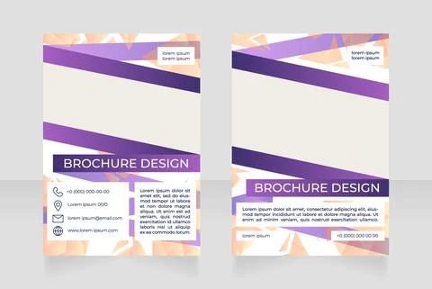 Supporting infrastructure project blank brochure design Stock Illustration