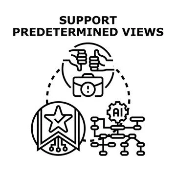 Supporting predetermined views through ai algorithms Illustrazione stock
