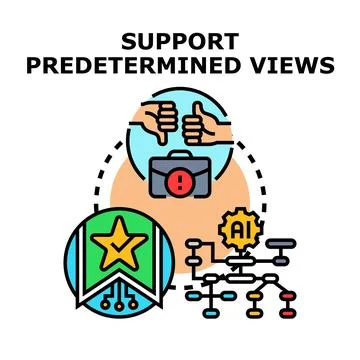 Supporting predetermined views through ai algorithms Stock Illustration