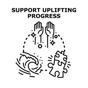 Supporting progress and development, concept vector illustration Stock Illustration