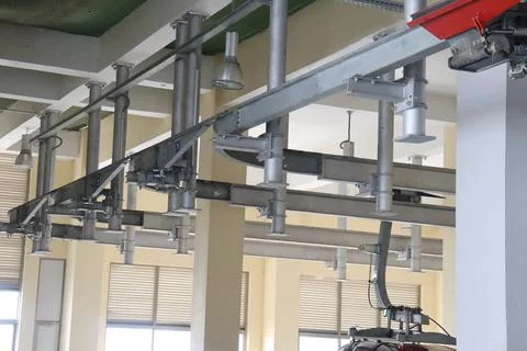 Supporting system for cable car movement in chandragiri hill, Nepal. Stock Photos