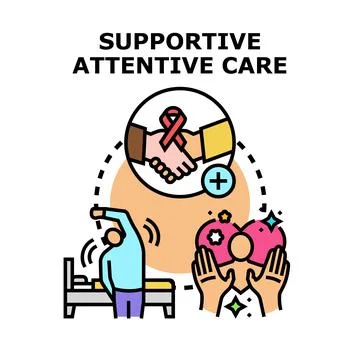 Supportive attentive care concept developing medical assistance Ilustración de archivo