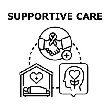 Supportive care offering holistic patient well being and recovery Stock Illustration