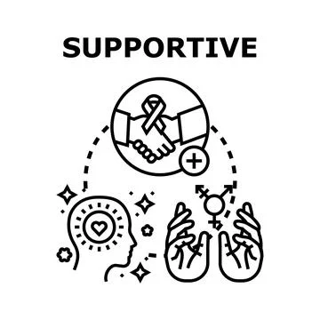 Supportive caring concepts fostering understanding and inclusion through heal Stock Illustration