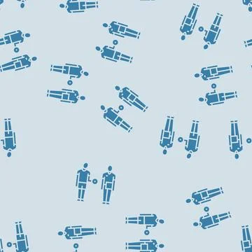 Supportive coach trainer helping glyph seamless pattern イラスト素材