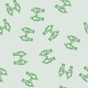 Supportive coach trainer helping line seamless pattern イラスト素材