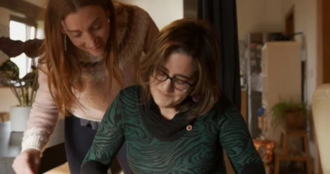 Supportive Collaboration at Home: Stock Footage 327317350