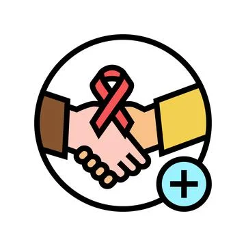 Supportive dermato-oncology program color icon vector illustration Illustrazione stock