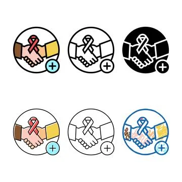 Supportive dermato-oncology program color multipack icon vector Stock-Illustration