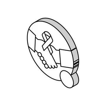 Supportive dermato-oncology program isometric icon vector illustration Stock Illustration