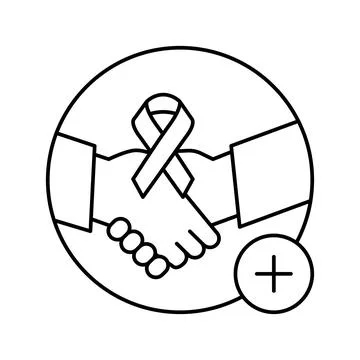Supportive dermato-oncology program line icon vector illustration Stock Illustration