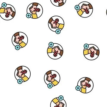 Supportive dermato-oncology program vector seamless pattern 스톡 일러스트