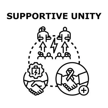 Supportive unity concept for teamwork and collaboration Stock Illustration